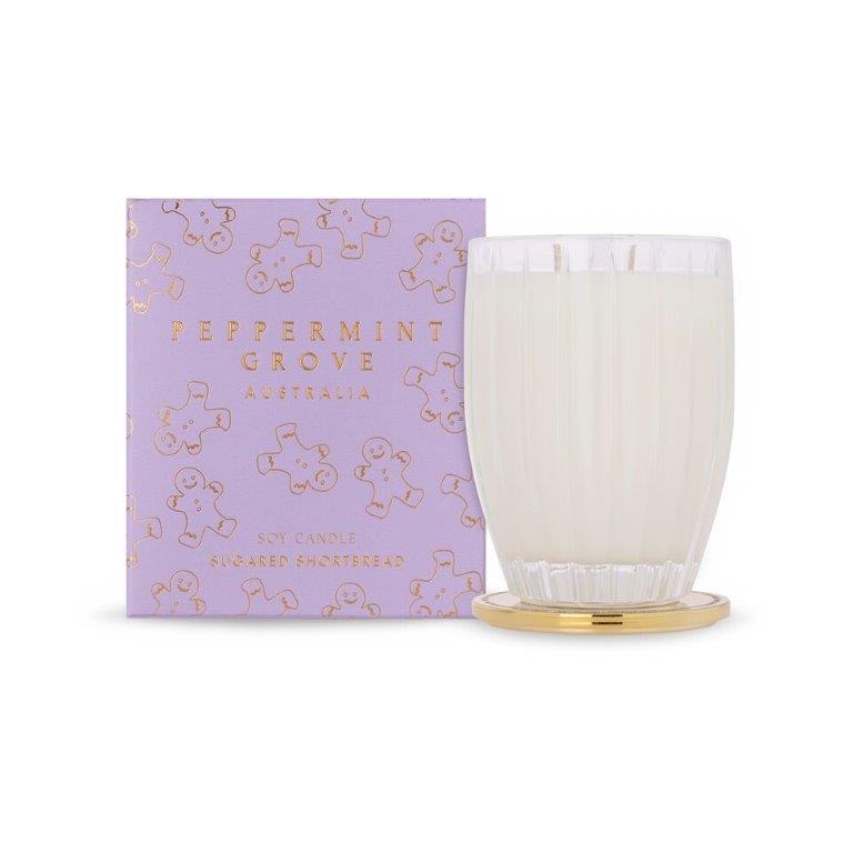 Peppermint Grove Sugared Shortbread 350g candle Beautyologist