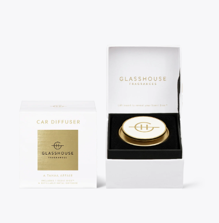 GLASSHOUSE - WHITE CAR DIFFUSER - A TAHAA AFFAIR REFILL