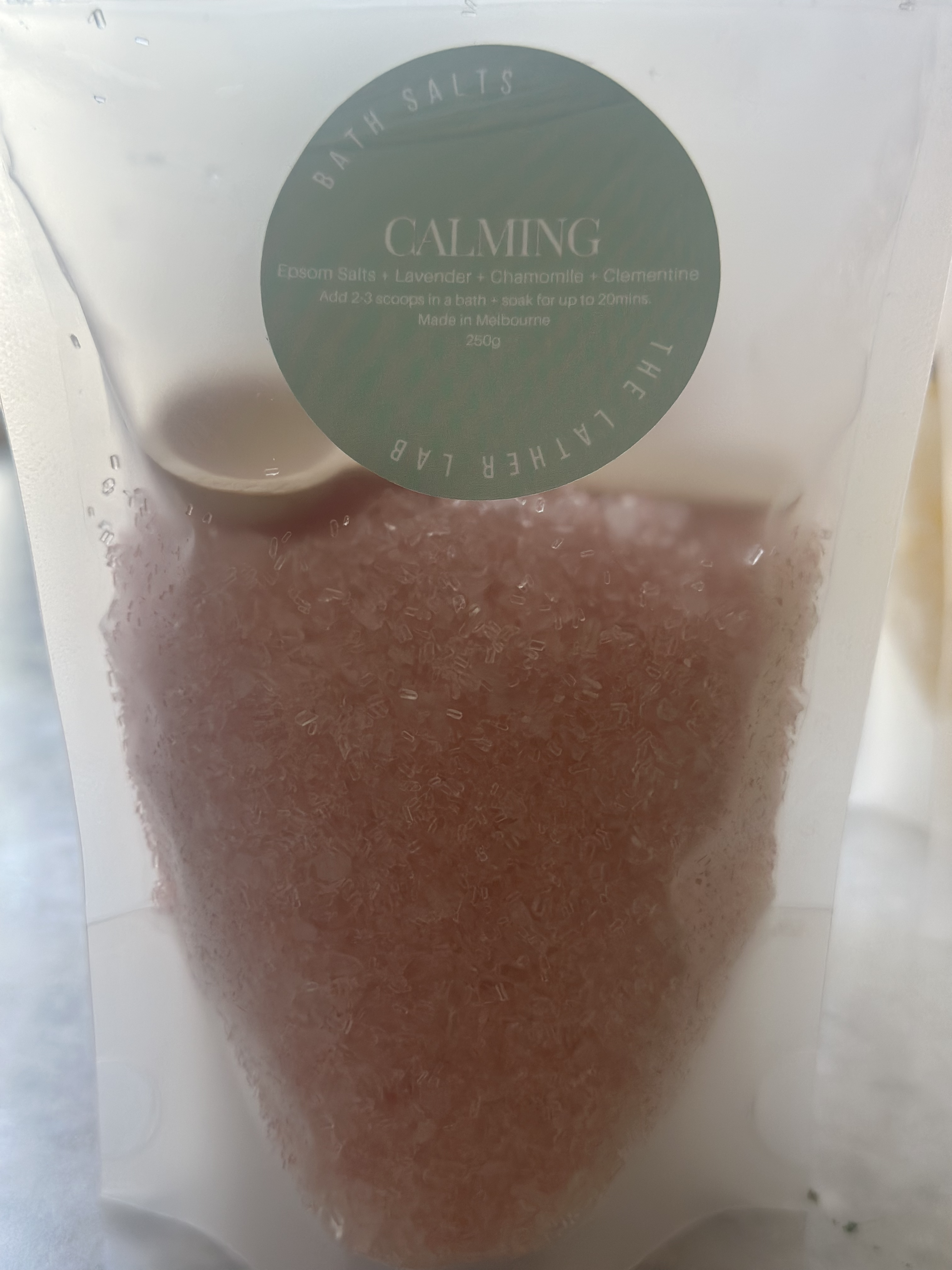 BATH SALTS - CALMING - EPSOM SALTS + LAVENDER + CHAMOMILE + CLEMENTINE
