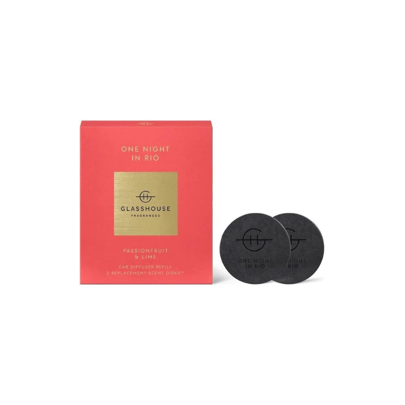 Glasshouse Fragrance - One Night In Rio Car Diffuser Scent Disk (Pack of 2)